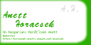 anett horacsek business card